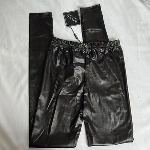 Faux leather leggings